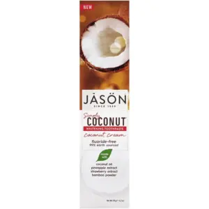 JASON Simply Coconut Coconut Cream Whitening Toothpaste | 4.2 Ounce