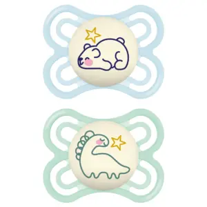 MAM Perfect Night Pacifier | 0-6 Months | Boy | 2 pack