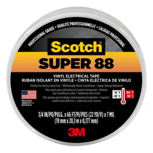 Scotch Super 88 Electrical Tape | 6143-BA-8 | 3/4 Inch. x 66 ft. | 1