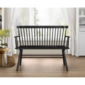 Crown Mark Jerimiah Back Support Bench | Black