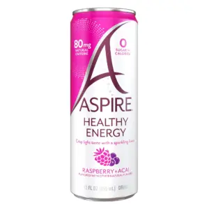 Aspire Healthy Energy Drinks Raspberry + Acai 12 Ounce (12 pack)