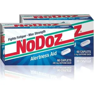 NoDoz (2Pk | 120Ct) Caffeine Pills 200mg Maximum Strength | Energy Support | 120 Caplets | 2