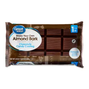 Great Value Chocolate Flavored Candy Coating Almond Bark | 24 Ounce | 1