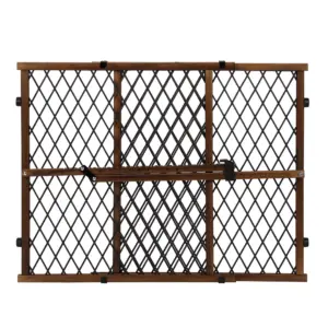 (2 pack) Evenflo Position and Lock Adjustable Wood Baby Gate | Fits Openings 26 | 42 Inch. Wide