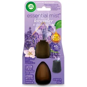 Air Wick Essential Mist Scented Oil Air Freshener Diffuser Refill | Lavender & Almond Blossom | 1 Count