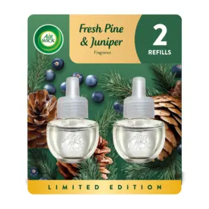 Air Wick Plug-Inch Scented Oil Air Freshener Warmer Refills | Fresh Pine & Juniper | 2 Count
