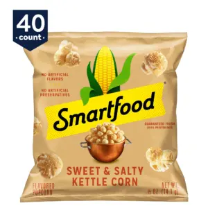 Smartfood Sweet & Salty Kettle Corn Popcorn | 0.5 Ounce Bags (Pack of 40)