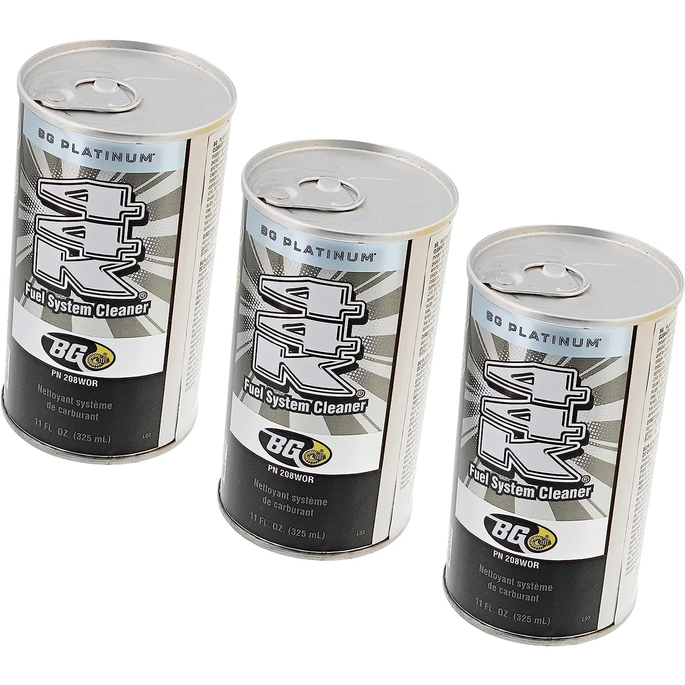 BG 44K Fuel System Cleaner Additive for Gasoline Vehicles | 11oz | 3 Cans