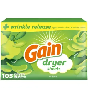 Gain Dryer Sheets Plus Wrinkle Release | Original Scent | 240 Count | Fights Static With a Touch of Scent | Laundry Sheets