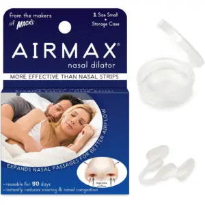 USBSO Nasal Dilator for Better Sleep | Natural | Comfortable | Anti Snoring Device | Snoring Solution for Maximum Airflow & Easier Breathing 2 Size Trial Pack (Small & Medium | Clear)