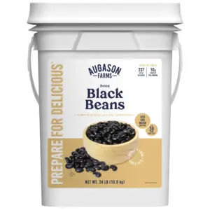 Augason Farms Black Beans Emergency Bulk Food Storage 24 lb