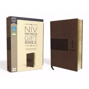 Zondervan 143972 NIV Premium Gift Bible Leathersoft | Comfort Print | Brown
