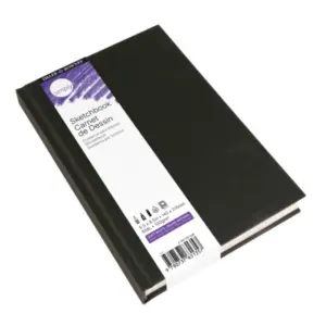 Daler-Rowney Simply... Sketchbook | Soft White Pages | (65lb/100g) | Black Hardcover Binding | 110 Sheet | 5.5 x 8.5